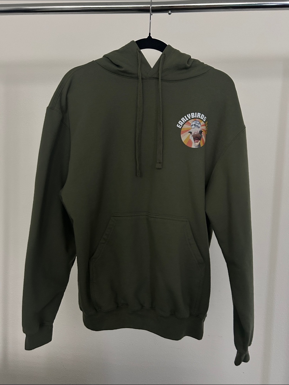 Olive Green Pullover Hoodie